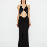 Christopher Esber - Tiered Thorn Beaded Disconnect Dress