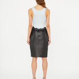 Christopher Esber - Ribbed Scuffed Leather Tank Dress