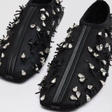 Christopher Esber - Frosted Beaded Mesh Flat