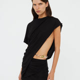 Christopher Esber - Encased Nature Resin Draped Jersey Dress