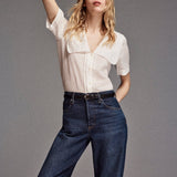 FRAME - The Scallop Sailor Blouse -- White