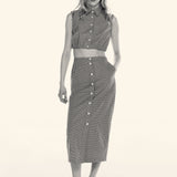 FRAME - The Check Skirt -- Navy Multi