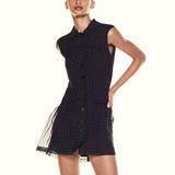 FRAME - The Silk Day Dress -- Navy Multi