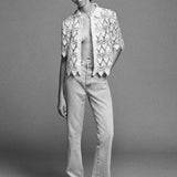 FRAME - The Lace Button Up Shirt -- Soft Mint