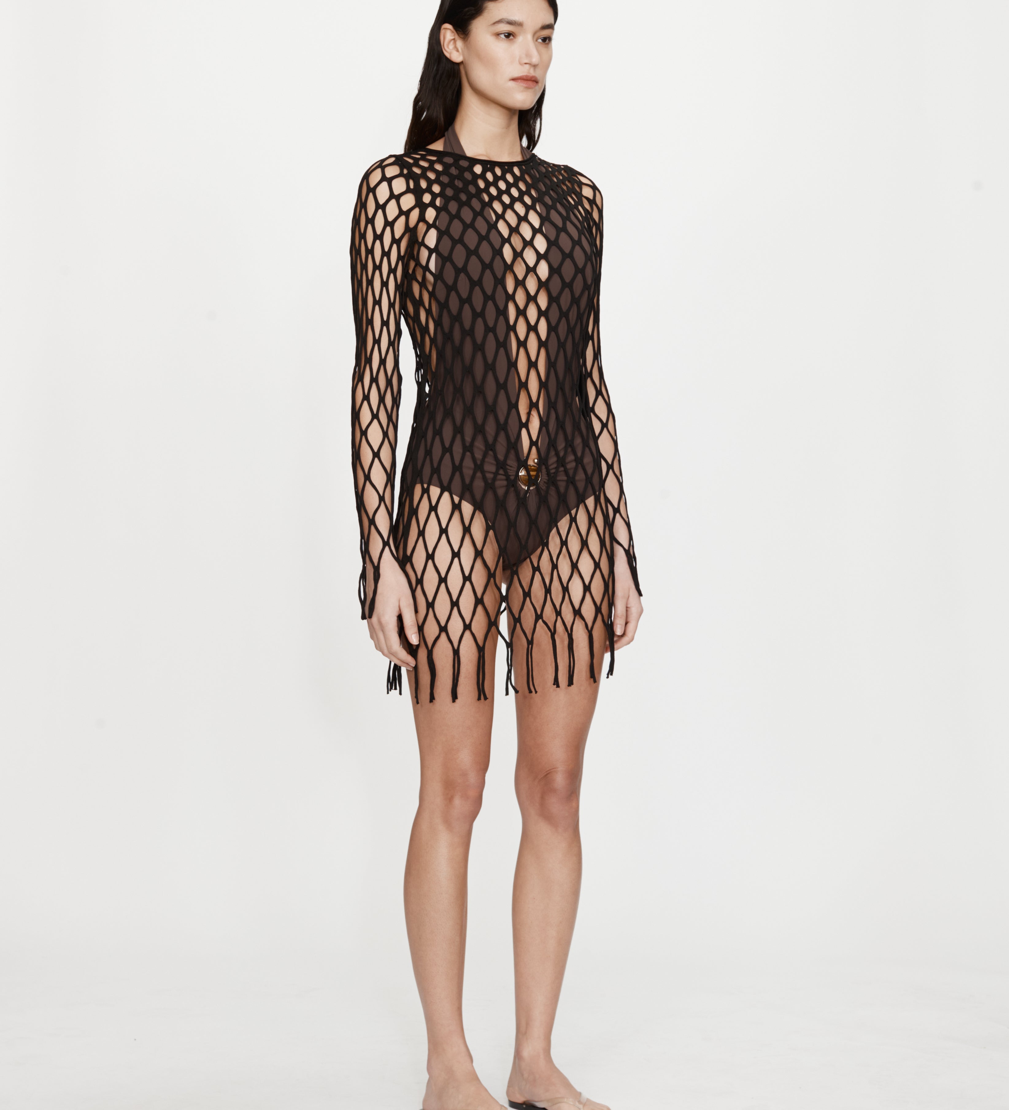 Christopher Esber - Knitted Mesh Mini Dress