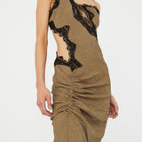 Christopher Esber - Crimped Lace Cami Dress