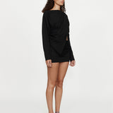 Christopher Esber - Aiba Draped Cotton Jersey Long Sleeve Dress