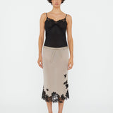 Christopher Esber - Hibiscus Embroidered Rib Skirt