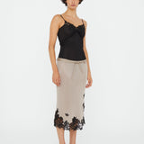 Christopher Esber - Hibiscus Embroidered Rib Skirt