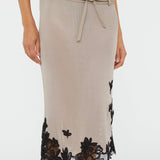 Christopher Esber - Hibiscus Embroidered Rib Skirt