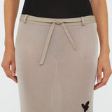 Christopher Esber - Hibiscus Embroidered Rib Skirt