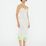 Christopher Esber - Hibiscus Embroidered Rib Skirt