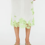 Christopher Esber - Hibiscus Embroidered Rib Skirt
