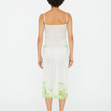 Christopher Esber - Hibiscus Embroidered Rib Skirt