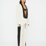Christopher Esber - Tuxedo Contrast Silk Blazer