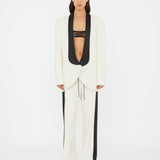 Christopher Esber - Tuxedo Contrast Silk Blazer