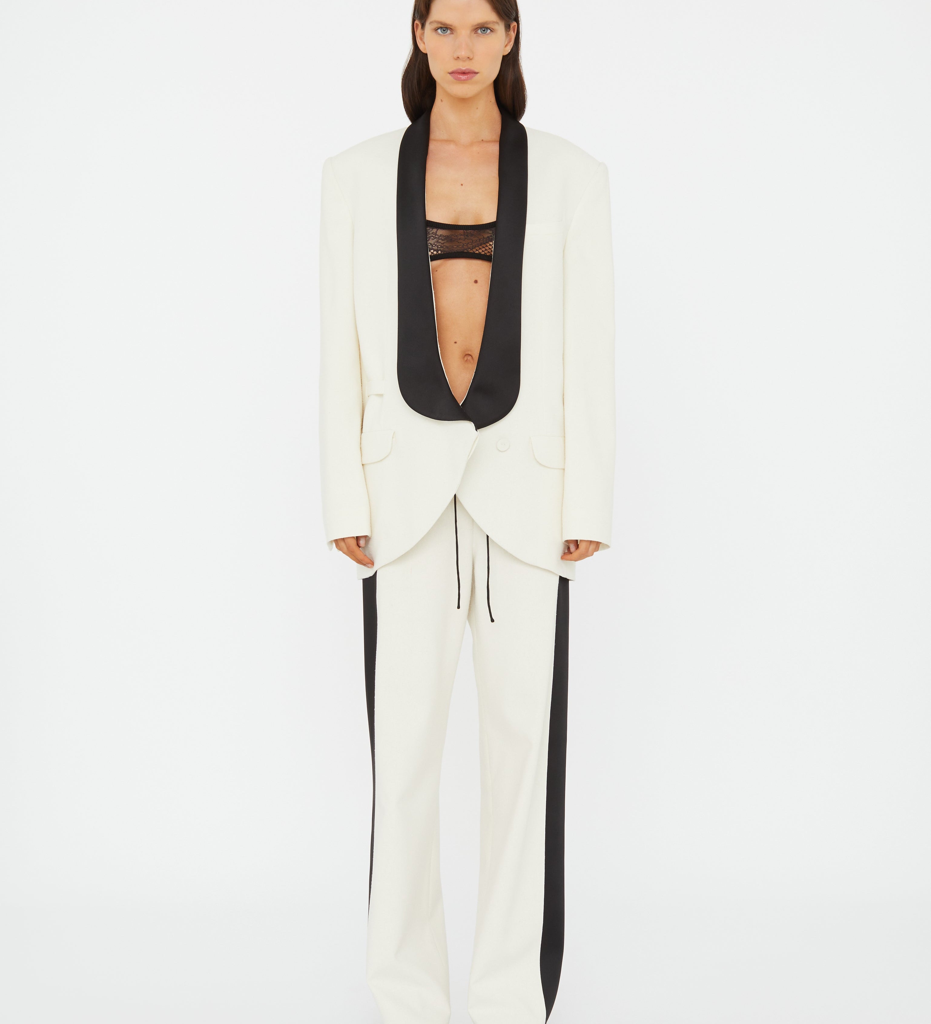 Christopher Esber - Tuxedo Contrast Silk Trouser