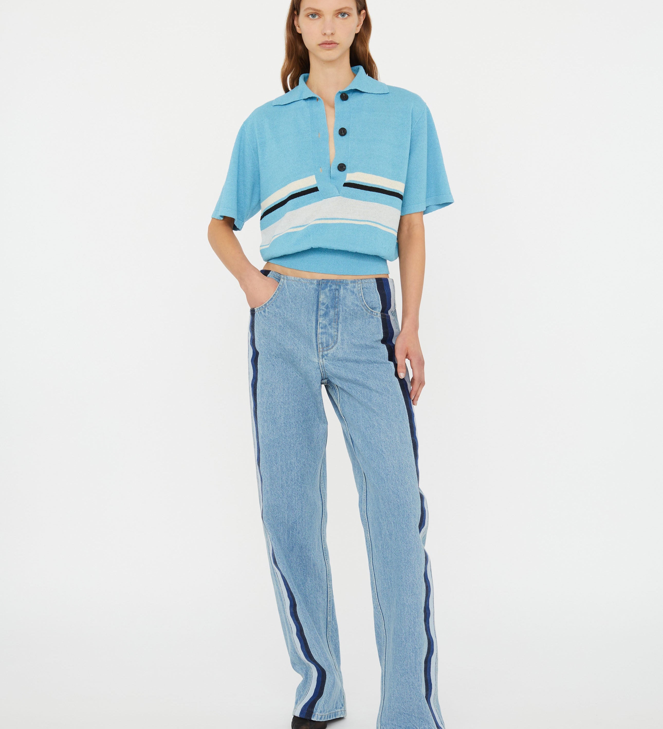 Christopher Esber - Streaked Denim Jean