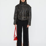 Christopher Esber - Burnished Eddie Leather Jacket