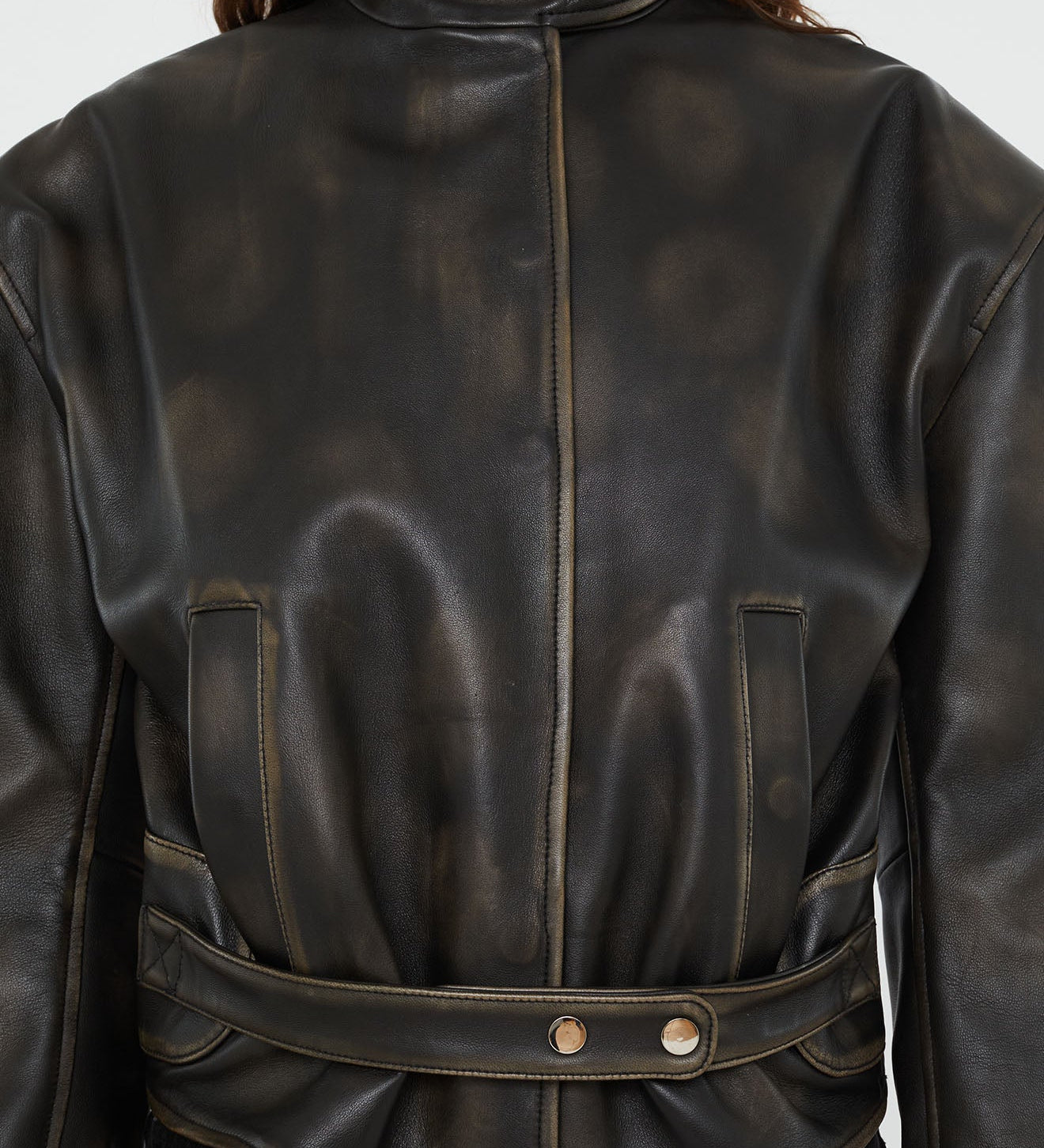 Christopher Esber - Burnished Eddie Leather Jacket