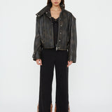 Christopher Esber - Burnished Eddie Leather Jacket