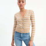 Veronica Beard - Solene Striped Cashmere Cardigan