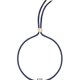 Dorsey - YVES LAB WHITE SAPPHIRE PARACORD NECKLACE, MARINE AND GOLD