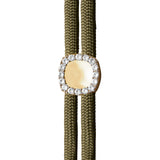 Dorsey - YVES LAB WHITE SAPPHIRE PARACORD NECKLACE, OLIVE
