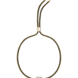 Dorsey - YVES LAB WHITE SAPPHIRE PARACORD NECKLACE, OLIVE
