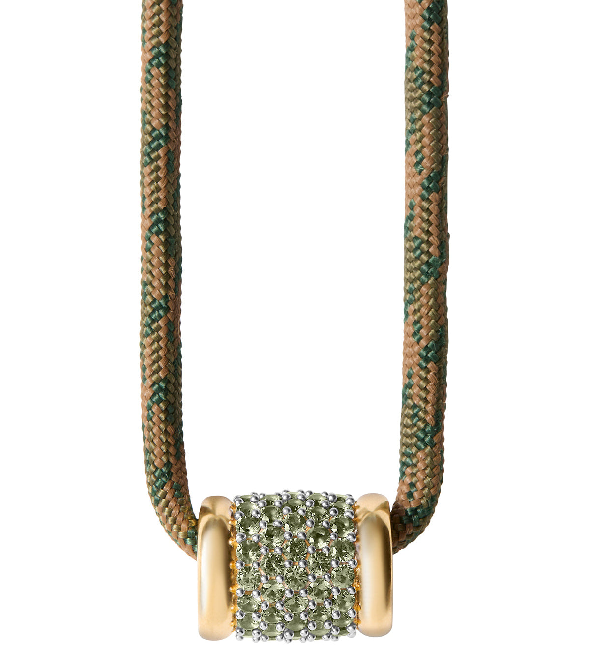 Dorsey - YVES LAB MOSS GREEN PARACORD NECKLACE, CAMO