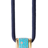 Dorsey - YVES NANO TURQUOISE AND LAB DIAMOND PARACORD NECKLACE, MARINE