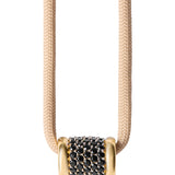 Dorsey - YVES NANO ONYX PARACORD NECKLACE, BEIGE