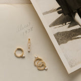 Kinn - Romy Pavé Huggie Earrings Round