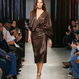 Christopher Esber - Swaddled Belted Leather Dress
