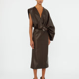 Christopher Esber - Swaddled Belted Leather Dress