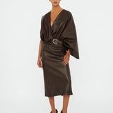 Christopher Esber - Swaddled Belted Leather Dress