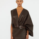 Christopher Esber - Swaddled Belted Leather Dress