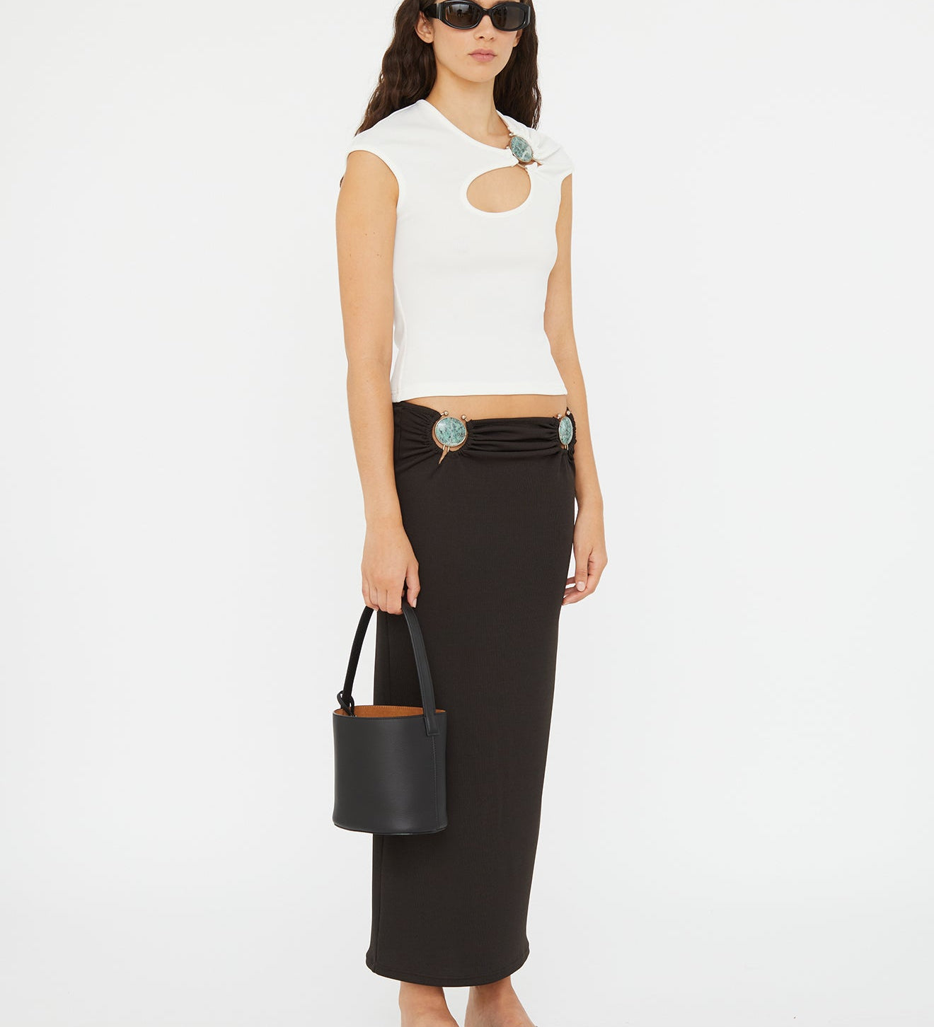 Christopher Esber - Mineral Stone Ruched Skirt