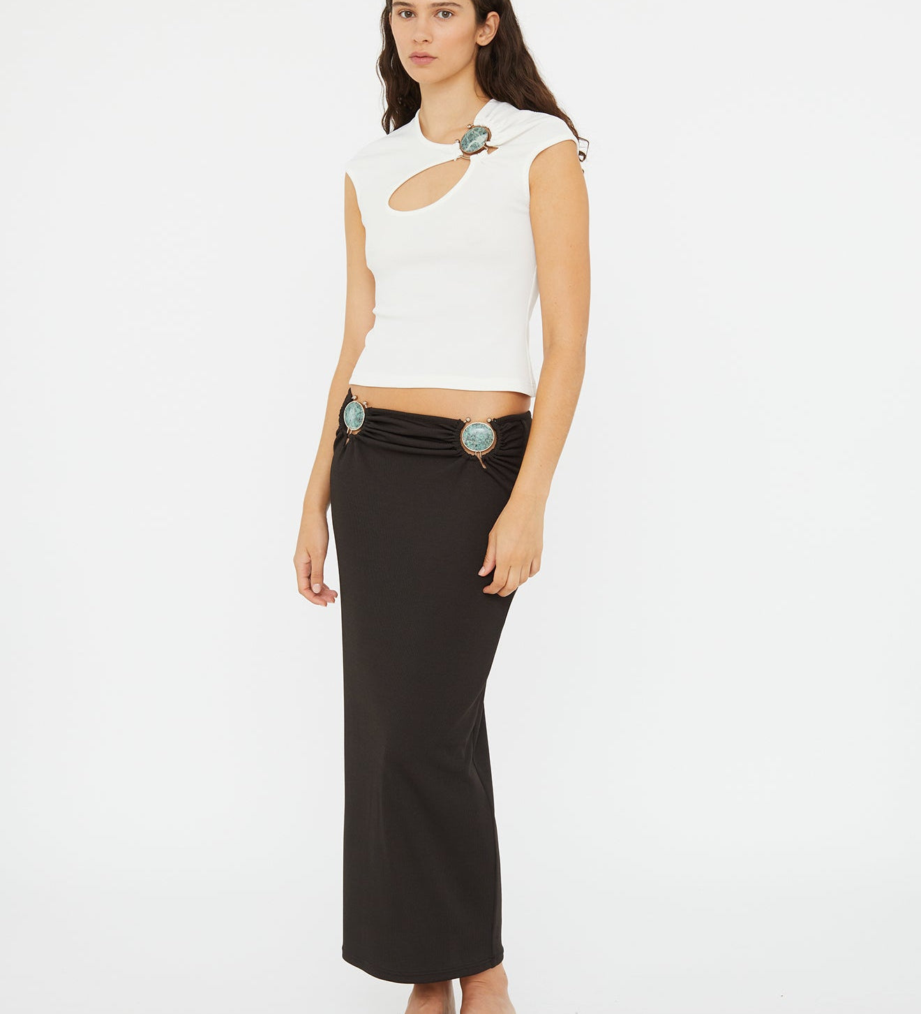 Christopher Esber - Mineral Stone Ruched Skirt