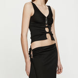 Christopher Esber - Crystal Pendant Cascade Skirt