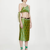 Christopher Esber - Palmira Leather Belted Midi Skirt