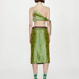 Christopher Esber - Palmira Leather Belted Midi Skirt