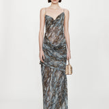 Christopher Esber - Cowl Hip Slip Print Dress