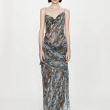 Christopher Esber - Cowl Hip Slip Print Dress