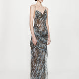 Christopher Esber - Cowl Hip Slip Print Dress