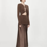 Christopher Esber - Orbit Ruched Monument Long Sleeve Dress