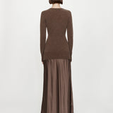 Christopher Esber - Orbit Ruched Monument Long Sleeve Dress