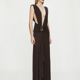 Christopher Esber - Stone Pin Scarf Drape Long Dress