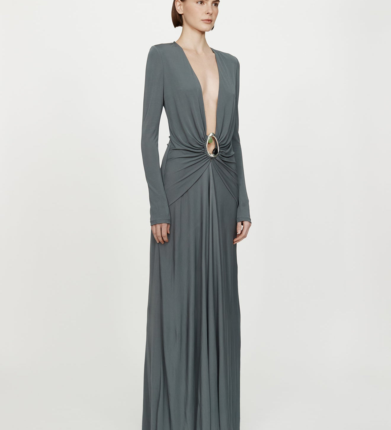 Christopher Esber - Orica Crystal Ruched Long Sleeve Dress