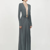 Christopher Esber - Orica Crystal Ruched Long Sleeve Dress